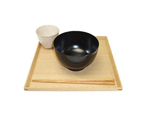 Amazon｜松屋漆器店 白木塗タモ製8.5寸角型お盆｜トレイ・盆
