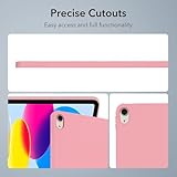 Case Compatible with iPad 11th Gen A16 11 Inch 2025 Case, Back Shell, Slim Light Flexible TPU Rubber Soft Skin Silicone Protective Cover Shockproof Tablet Cover A16 11th Generation(Pink) - Image 3
