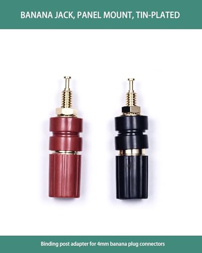 Conector Banana Plug 4mm Dorado para Parlantes miniatura 6