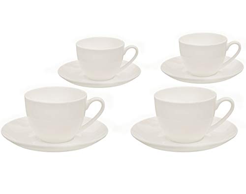 Buchensee Kaffeetassen, Teetassen Set aus Fine Bone China Porzellan. 4...