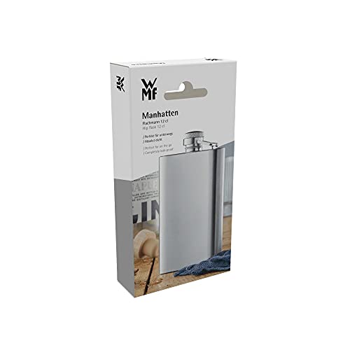 WMF Manhattan Flachmann 120 ml, 12 cl, Cromargan roestvrij staal gematteerd, 12 x 7 cm, cadeau-idee - Afbeelding 6