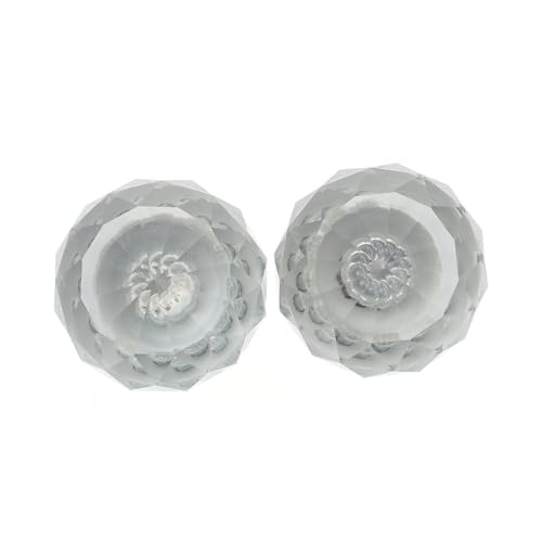 FIXOSHEE 2 Piezas Terminales Decorativos para Barra de Cortina de Hierro con Cristal Accesorios para Decoración del Hogar Fácil Instalación Compatibles con Barras Extensibles