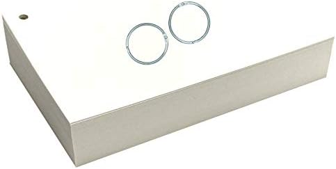 Debra Dale Designs - Blank Unruled Hole Punched 5 x 8 Index Cards - White - 100 Cards - 1 Package of 100 - Super Thick Extra Heavy 200# Index Tag Card Stock - 326 GSM