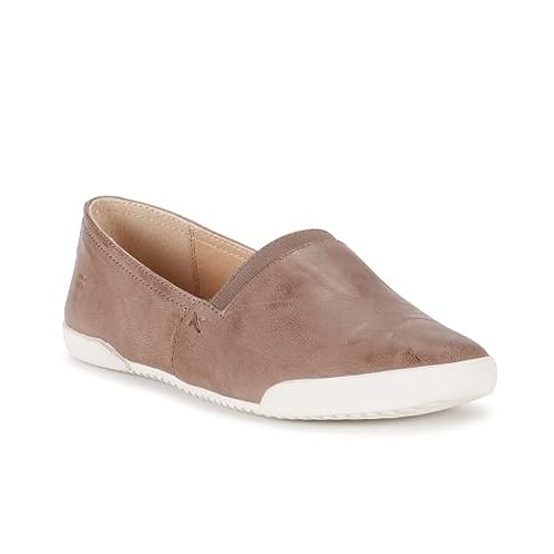 Image of Frye Melanie Slip On Shoes for Women Crafted from Premium Leather with Rubber Toe Bumpers and Soles, Leather Lining, and Removable Footbeds - 1 inch Outsole