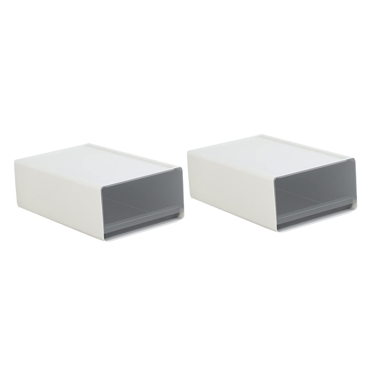DOITOOL 2piezas Caja De Almacenamiento Organizador De Archivos Unidades Apilable Contenedor De Almacenamiento Caja De Papelería Para Organizar Escritorios y De Trabajo
