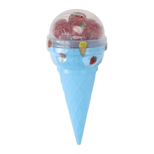 Helado de color ALEATORIO con 7 piruletas con sabor a fresa