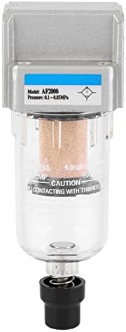 G1/4" Air Line Filter, Water and Oil Separator for Air Line Replacement AF2000-02, 750L/min, Automatic Drain, 5μm Filtering Accuracy
