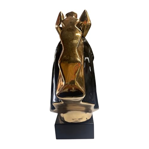 Escultura de Cerámica Caballo Negro y Dorado 12" miniatura 5