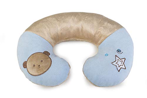 Suporte Pescoço Pequeno Urso, Kababy, Azul e Bege