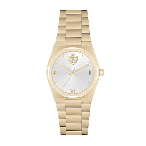 The Kooples - Montre Mini Blazon - Quartz Mouvement de Montre - Largeur du boîtier: 38 mm - Acier Inoxydable - Gold - 5 ATM