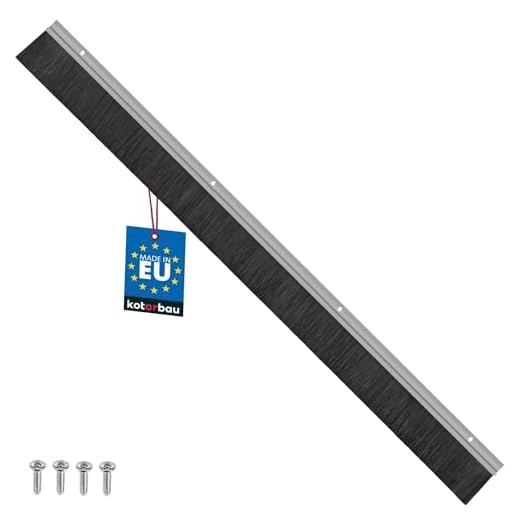 KOTARBAU® Bürstendichtung zum Anschrauben - 1 m - Türdichtung - 60 mm - Zugluftstopper für Türen - Aluminium - Bürstendichtleiste - Langlebig & Zuverlässig - Insektenschutz