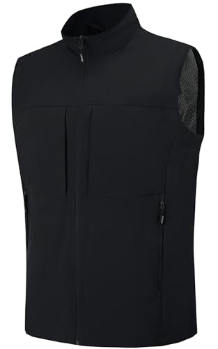 Image of Men's Lightweight Outerwear Vest Softshell Sleeveless Jacket