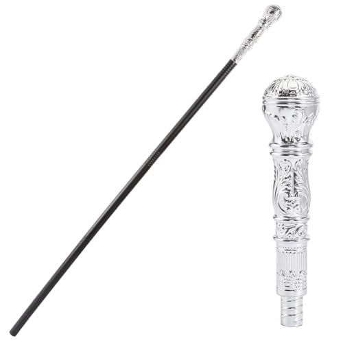 Image of GORGECRAFT Antique Cane Vintage Walking Stick Halloween Party Decorative Cosplay Costume Cane Handle Knob Costume Accessories