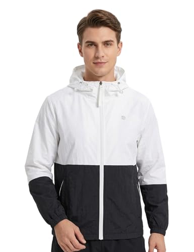 Image of Venzina Sunscreen Jacket for Men Lightweight UPF 50+ Breathable Sun Hoodie Wind-Resistant Quick-Dry Packable Jacket for Running Hiking Fishing
