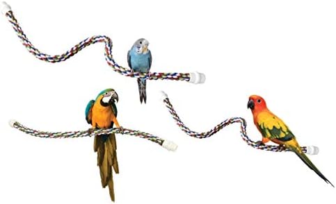 JW Pet Comfy Perch For Birds Flexible Multi-color Rope, Medium