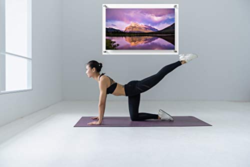 Distinctandunique 24" X 30" Clear Acrylic Wall Mount Floating Frameless Picture Frame Double Panel Plexiglass Display With Metal Standoff For Photos Artwork Posters Paintings (Full Frame Is 27"X33") #TOP1