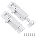 Cionyce 5 PCS Barrel Bolt Latch 3 Inch Heavy Duty Slide Lock, White Aluminum Alloy Slide Latch Door Lock Barrel Latch for Security Gate Slide Bolt, Garage Door Latches, Warehouse Shed Latches