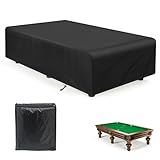 YedZen Billardtisch Abdeckung, 210D 7ft Wasserdicht Schutzhülle für Snookertisch mit Kordelzug, Frostschutz Anti-UV Winddicht Billardtische Abdeckplane für Gartenmöbel, Gartentisch, 225x116x82cm