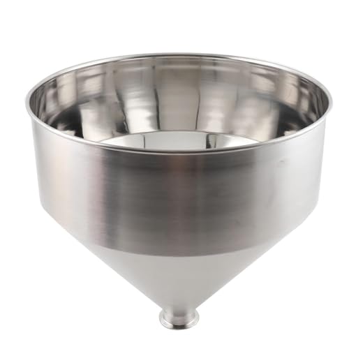 COYWEH Liquid Filling Hopper Machine, 30L Volume Stainless Steel Hopper, Heavy Duty Funnel for Paste Filling Machine, 304 Stainless Steel, Silver