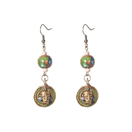 Image of Handcrafted Bohemian & Tribal Earrings for Women - Ethnic Brass, Floral & Festival-Inspired Statement Designs in Drop, Dangle, Hoop & Stud Styles