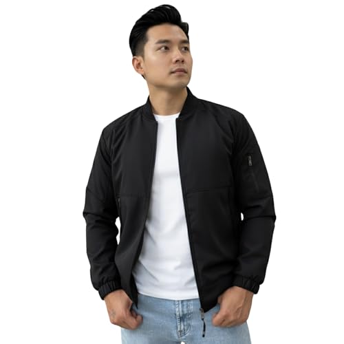 Image of NINQ Winter Jacket - Windproof Poca Cloth with Fur, Zipped mandarin Collar, 2 Front Pockets & Side Arm Pocket, Casual & Sportswear jackets for men