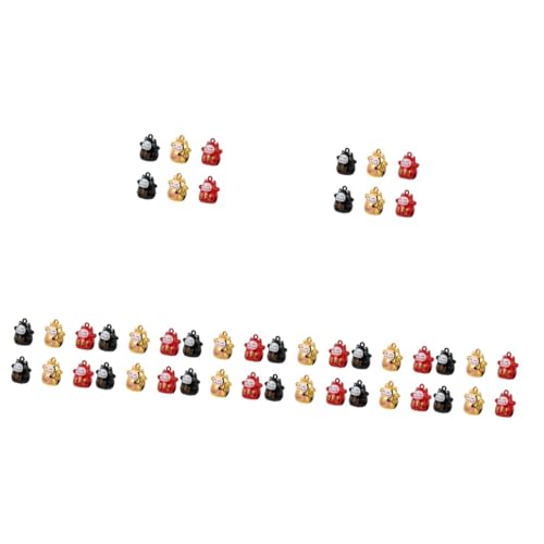Didiseaon 8 Sets 6pcs Diy Color Bell Electroplating Bells Bulk Exquisite Cat Shape Bells for Decoration