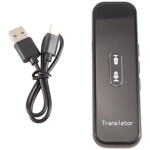 GZSHUNLI 1 PCS Voice Translator Multi Languages Instant Translated Wireless Way Real Time Translator APP (Black)