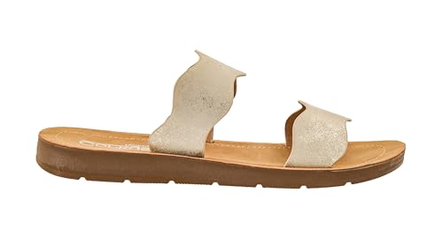 Image of Corkys Footwear Women's Wishy Washy Two Strap Sandal - Trendy and Chic Strap Design, Comfortable, Lightweight, and Durable Summer Sandals for Versatile Fashion