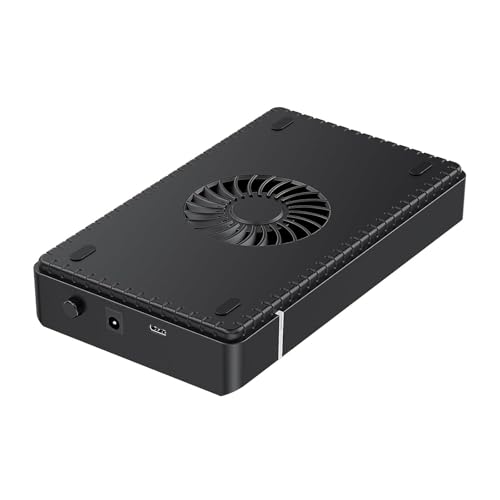 Image of CARECASE 2 in 1 USB Type C to USB External Hard Drive Casing for 2.5″ & 3.5″ Sata Hard Drives Dual 2.5 inch and 3.5 inch HDD Enclosure Case.(ABC)(k)