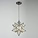 YOBO Lighting Moravian Star Textured Glass Pendant Lamp 1 Light, 12-in…