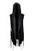 ByTheR Men's Mesh Layerd String Detail Dark Gothic Sleeveless Hooded Cardigan