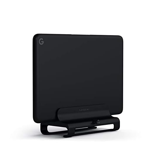 Satechi Universal Vertical Aluminum Laptop Stand - Compatible with MacBook, MacBook Pro, Dell XPS, Lenovo Yoga, Asus Zenbook, Samsung Notebook and More (Jet Black)