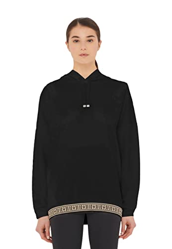Pull à capuche Wolford noir vêtement manches longues femme taille XS XL