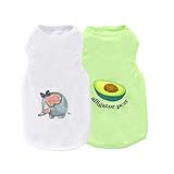 Las camisas para perros con divertido patrón impreso en la parte posterior (aguacate, elefante), clásico y fresco, dando a las personas una sensación de vitalidad, haciendo que tu mascota se vea más moderna y atractiva.