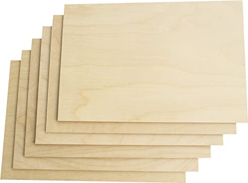 3 Mm 1/8"X 8"X 12" Premium Baltic Birch Plywood With B/Bb Grade Veneer 6 Flat Sheets For Diy Crafts And Arts, Cnc Cutting, Wood Burning And Laser Projects #TOP2