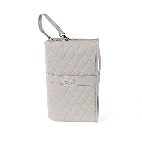 Pasito a Pasito. Cambiador para Bebé Portátil María. Formato plegable, cómodo, ideal para cambiar a tu bebé donde sea. Eco-leather tipo vacuno Color Gris. Medidas 48 X 71 X 1 cm.