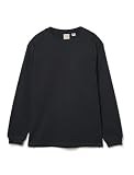 [グッドウェア] フットボールロンT 袖リブ USAコットン メンズ レディース (XL, ブラック)