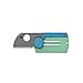 Spyderco C188ALTIP Titanium Dog Tag Folding Knife, Blue/Green, 1.23-Inch