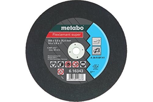 METABO 616343000 - Disco de tronzar Flexiamant Super A36-R Inox A 36 - R Ø 350 x 3,0 x 25,4 mm (Envase de 10 Ud)