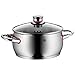 WMF Pot Set 5-Piece Quality One Steam Vent Glass Lid Cromargan® Stainless Steel Polished Suitable for Induction Hobs Dishwasher-Safe