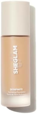 SHEGLAM Skinfinite Hydrating Foundation Lightweight Natural Soft Makeup for Dry Skin-Porcelain