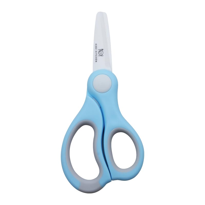 Image of Durable Baby Food Scissors (Ceramic) (BLUE)