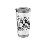 German Wirehaired Hunting Dog Hunter Dog Head Beard Retro Stainless Steel Insulated Tumbler