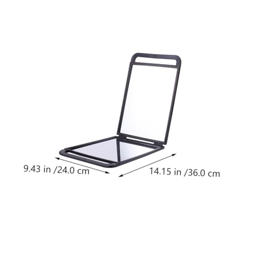 Miroir double face portable en ABS pour coiffeur et barbier