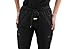 FUBU Women's Slim Fit High Waisted Belted Jogger Scrub Pant Medical Nursing Uniform-Black-Small