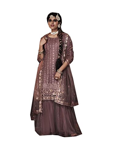 Sharara Salwar 2584 costume de designer indien à paillettes vêtement traditionnel de fête