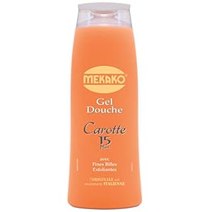 Mekako Gel Douche Carotte Exfoliant Avec Fines Billes De Cire