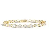 Pearich Tennis Bracelets for Women, 14K Gold Bracelet with Marquise Cut, Dainty Gold Bracelet for Women, for Christmas Valentine's Day Birthday 6.5 Inch