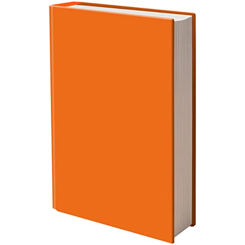 Easy Apply Stretchable Book Cover 1 Pack Orange. Jumbo Jacket Fits Most Hardcover Textbooks Up To 9" X 11". Adhesive-Free, Nylon Fabric Protectors. Washable And Reusable School Supply For Students #TOP14