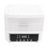 Jiawu Deshidratador de Alimentos, Liofilizador de Alimentos de 6 Bandejas con Control de Temperatura y Temporizador, Secadora Eléctrica para Frutas, Verduras, Bocadillos Secos (#)